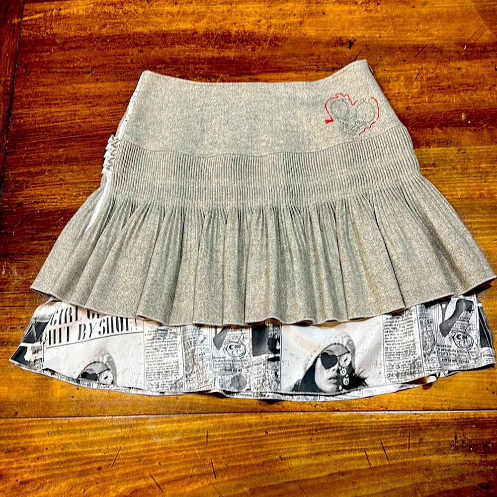 Oilily frilly gray skirt with glitter size 38